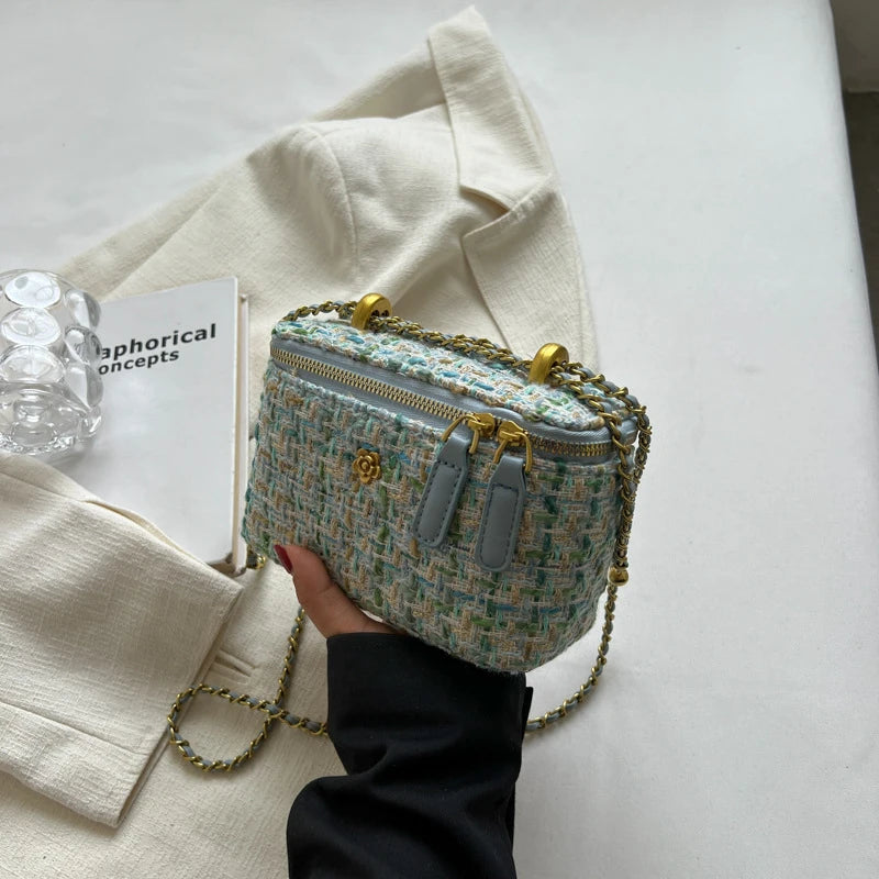 Luxury Tweed Crossbody Mini Handbag