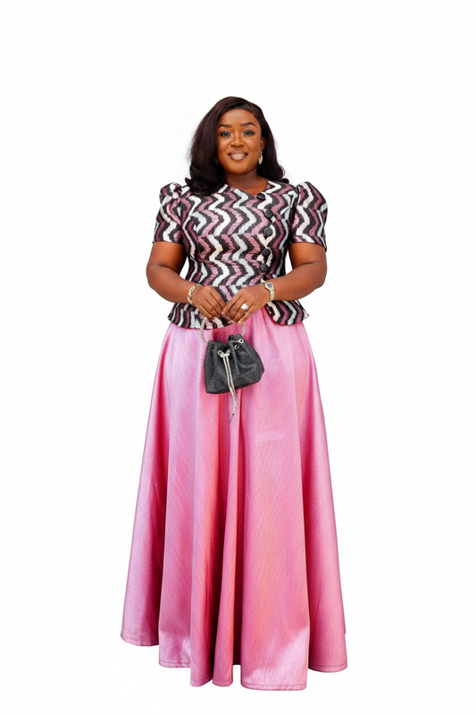 Ensemble Ankara rose — fond blanc