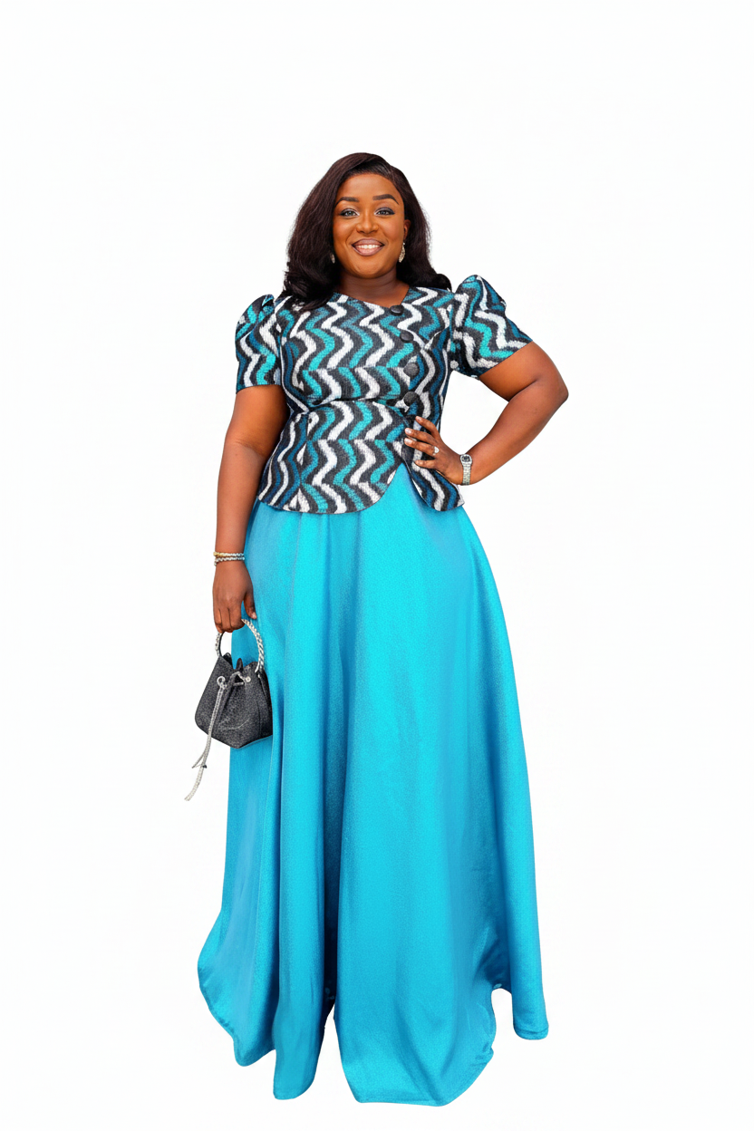 Ensemble Ankara turquoise — fond blanc
