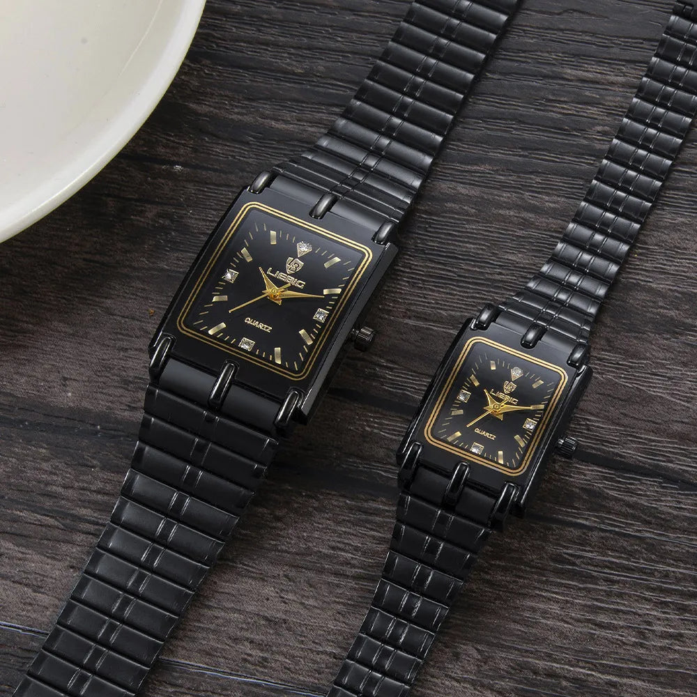 LIEBIG Luxury Gold Steel Bracelet Wristwatches Female Male Clock Golden Quartz Watch For Men Women Watches Relogio Masculino