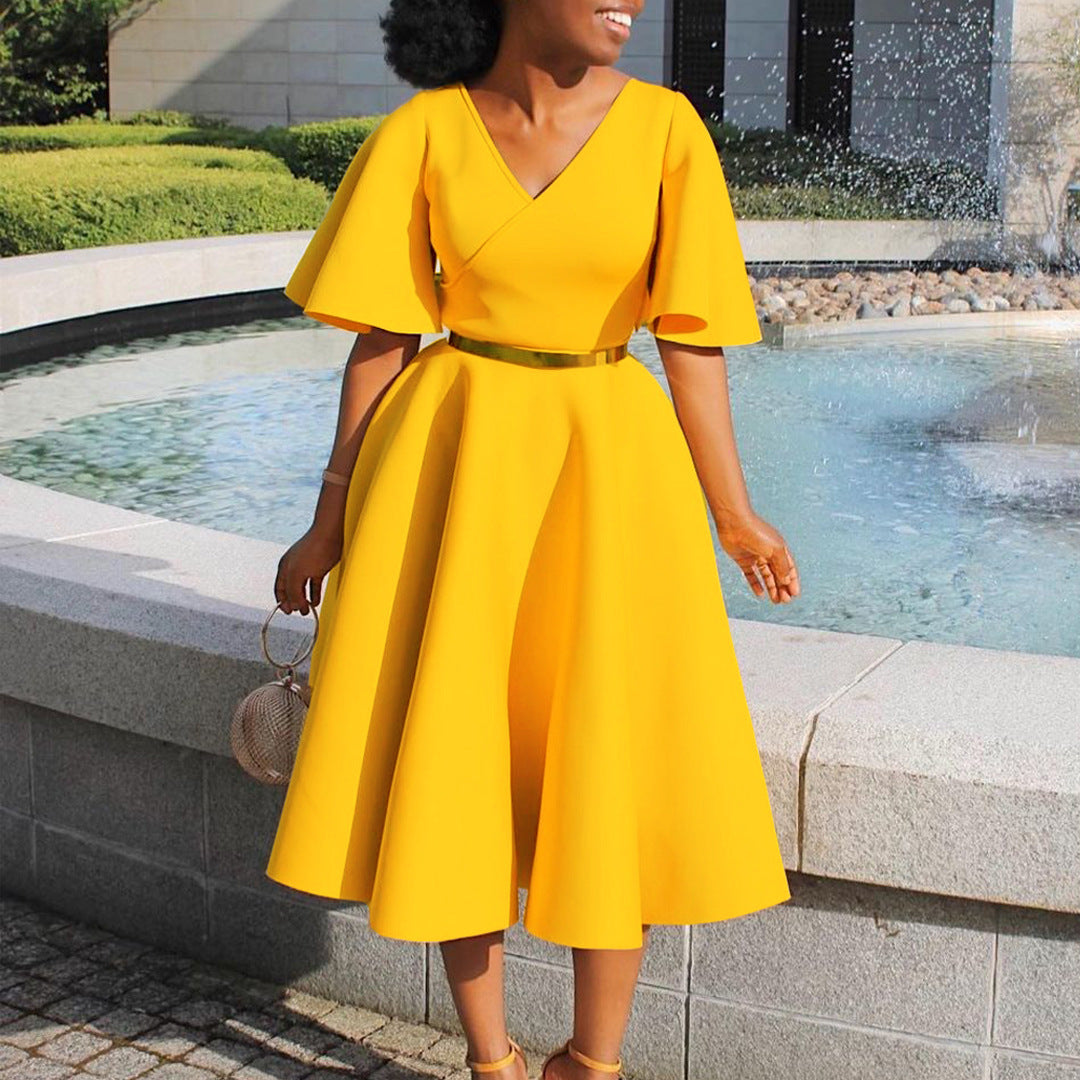 Grace V-Neck Elegant Dress