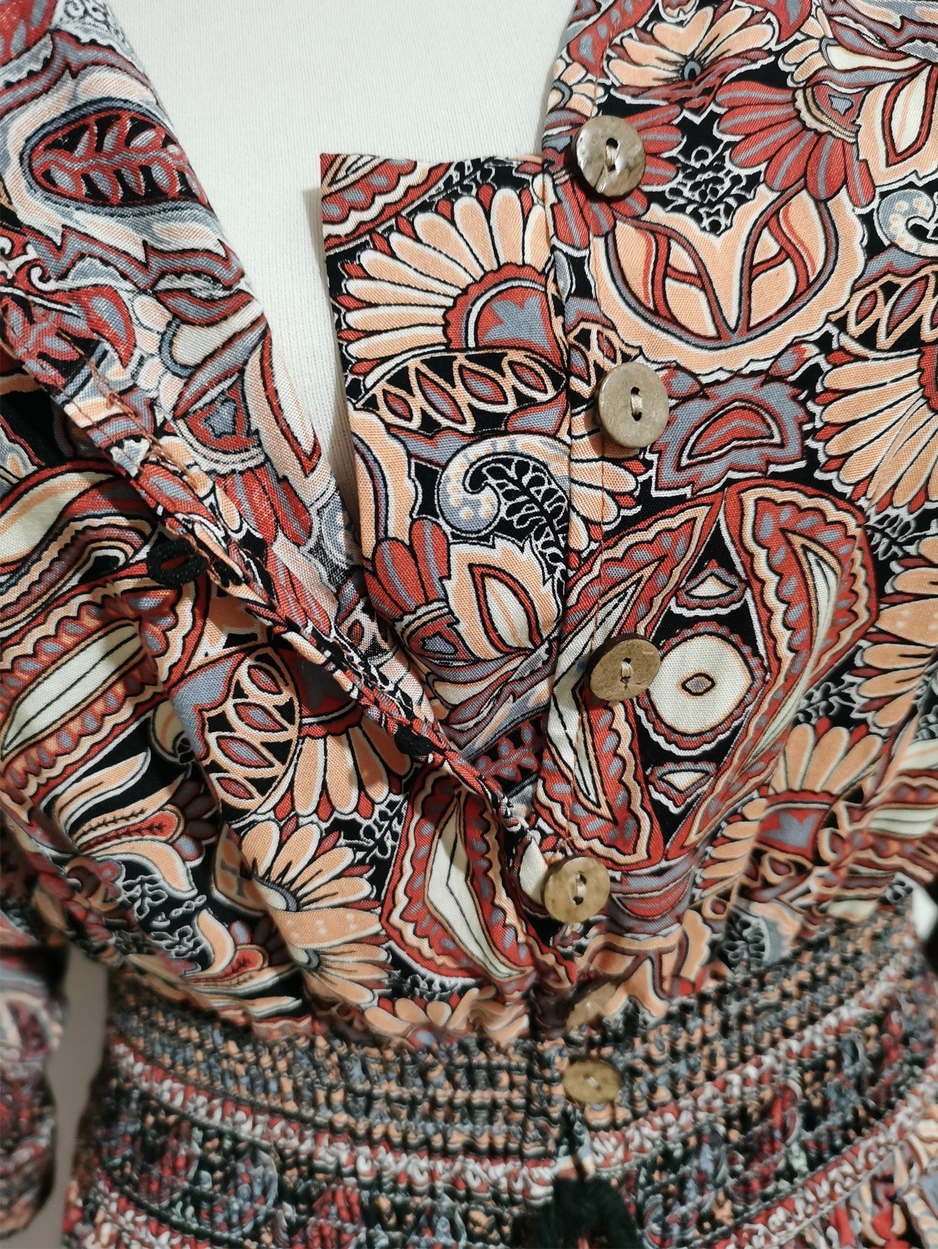 Elegant Bohemian Maxi Dress – Rayon Printed Vacation Dress
