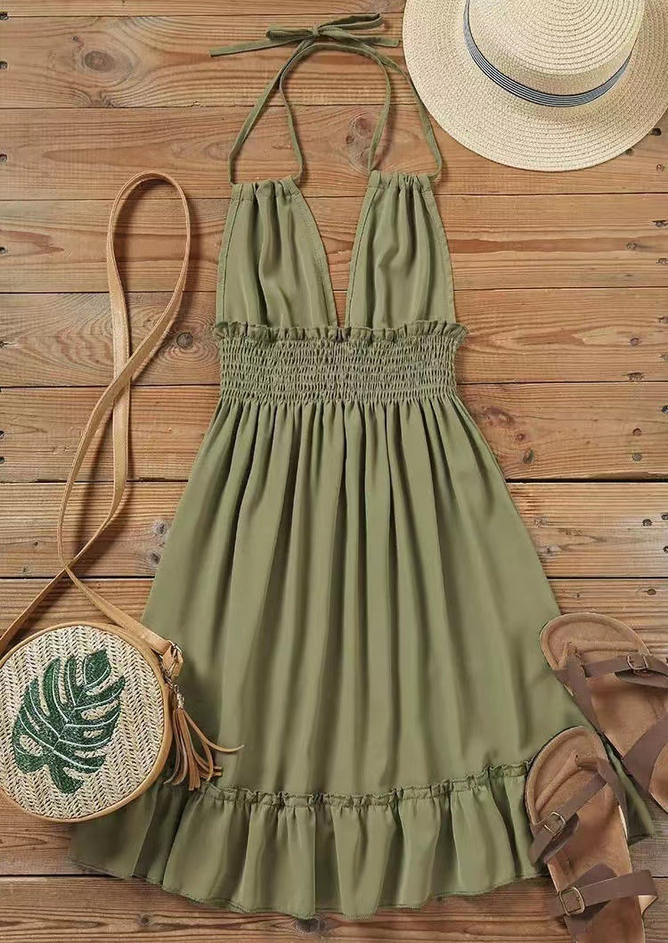 Elegant Sleeveless V-Neck Summer Dress
