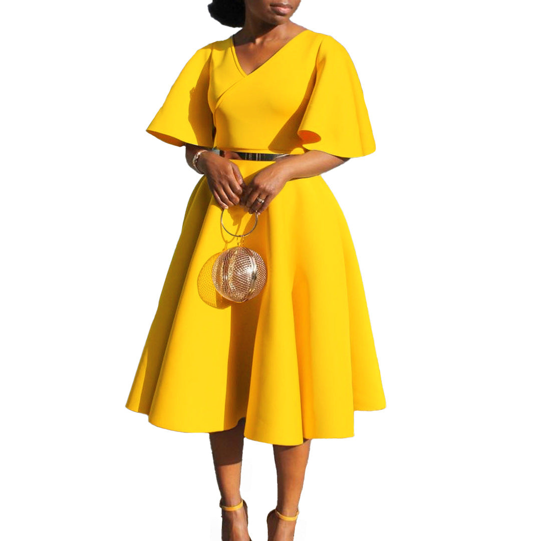 Grace V-Neck Elegant Dress