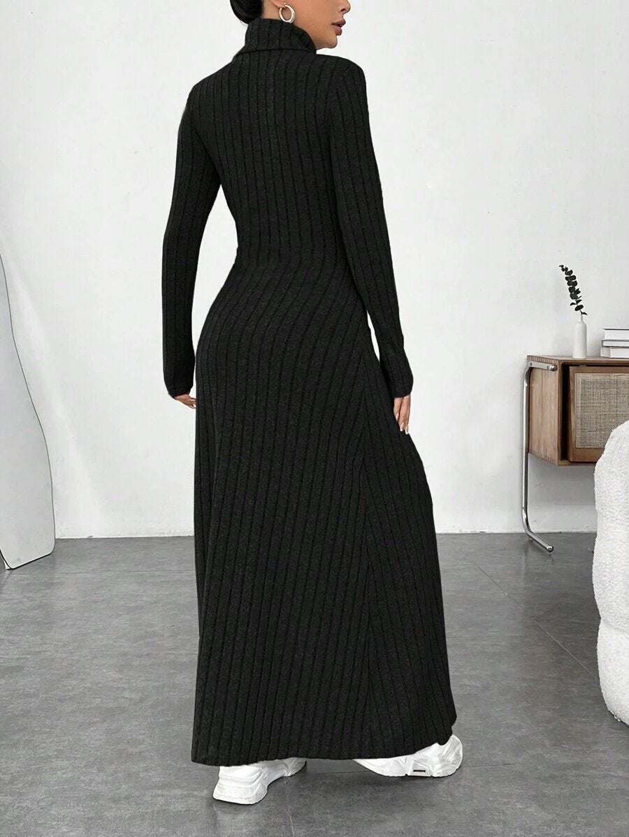 Elegant Long Sleeve Maxi Dress