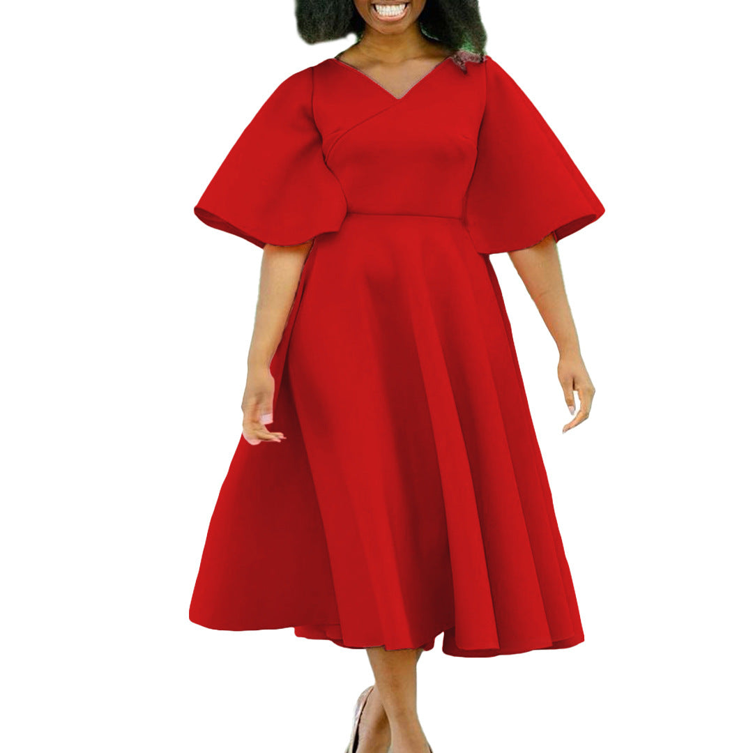 Grace V-Neck Elegant Dress