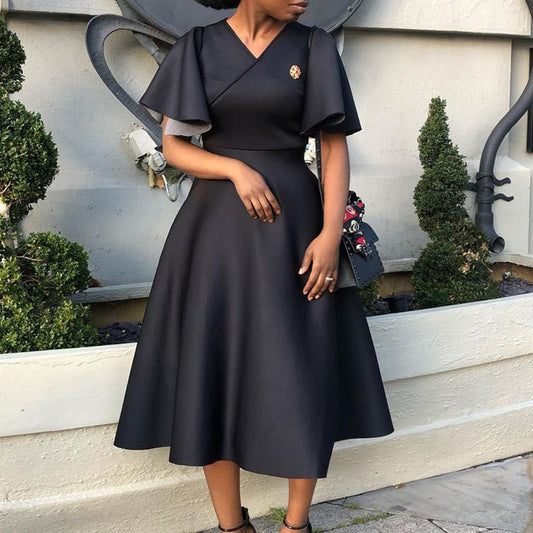 Grace V-Neck Elegant Dress