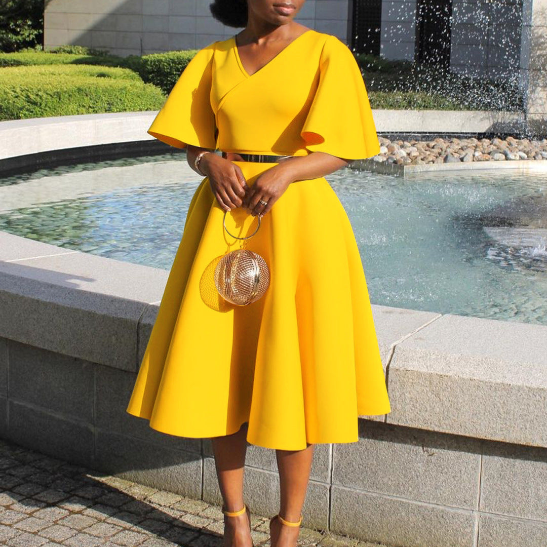 Grace V-Neck Elegant Dress