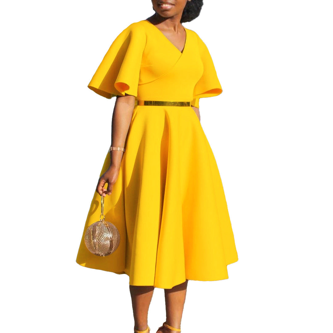 Grace V-Neck Elegant Dress