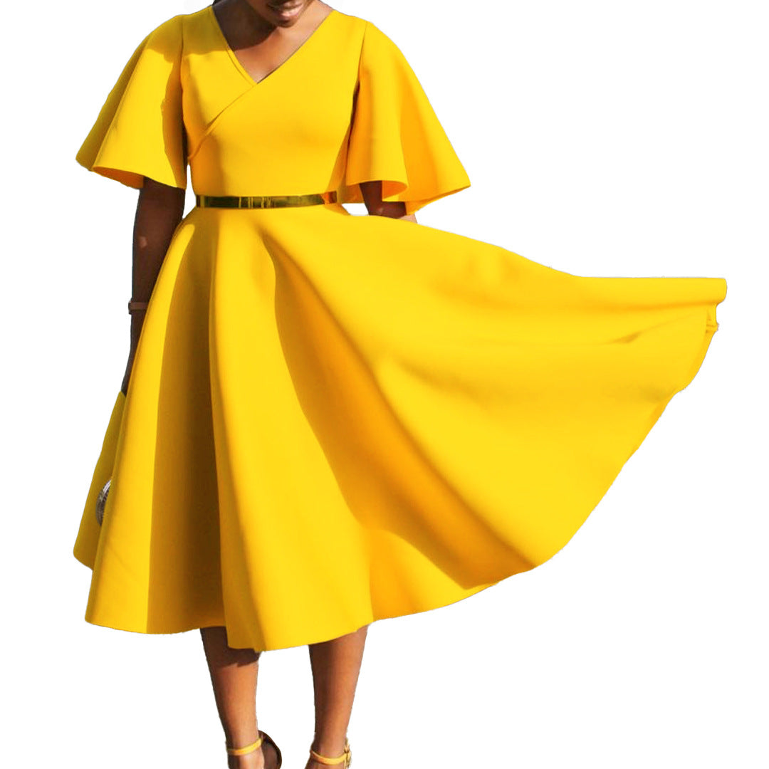 Grace V-Neck Elegant Dress