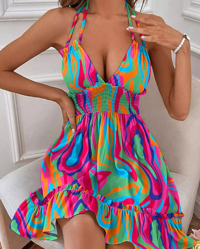 Elegant Sleeveless V-Neck Summer Dress
