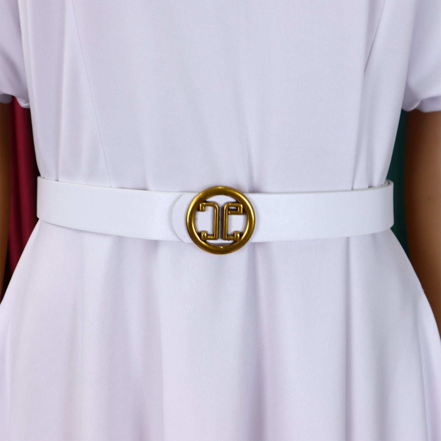 Elegant Summer Puff Sleeve Midi Dress with Belt
