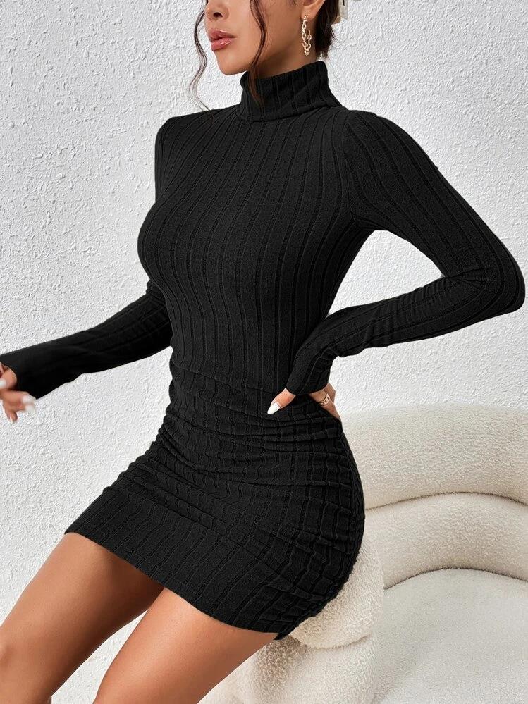 Elegant Long Sleeve Bodycon Mini Dress