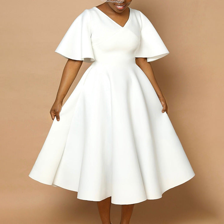 Grace V-Neck Elegant Dress
