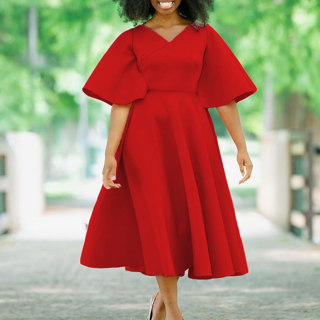 Grace V-Neck Elegant Dress