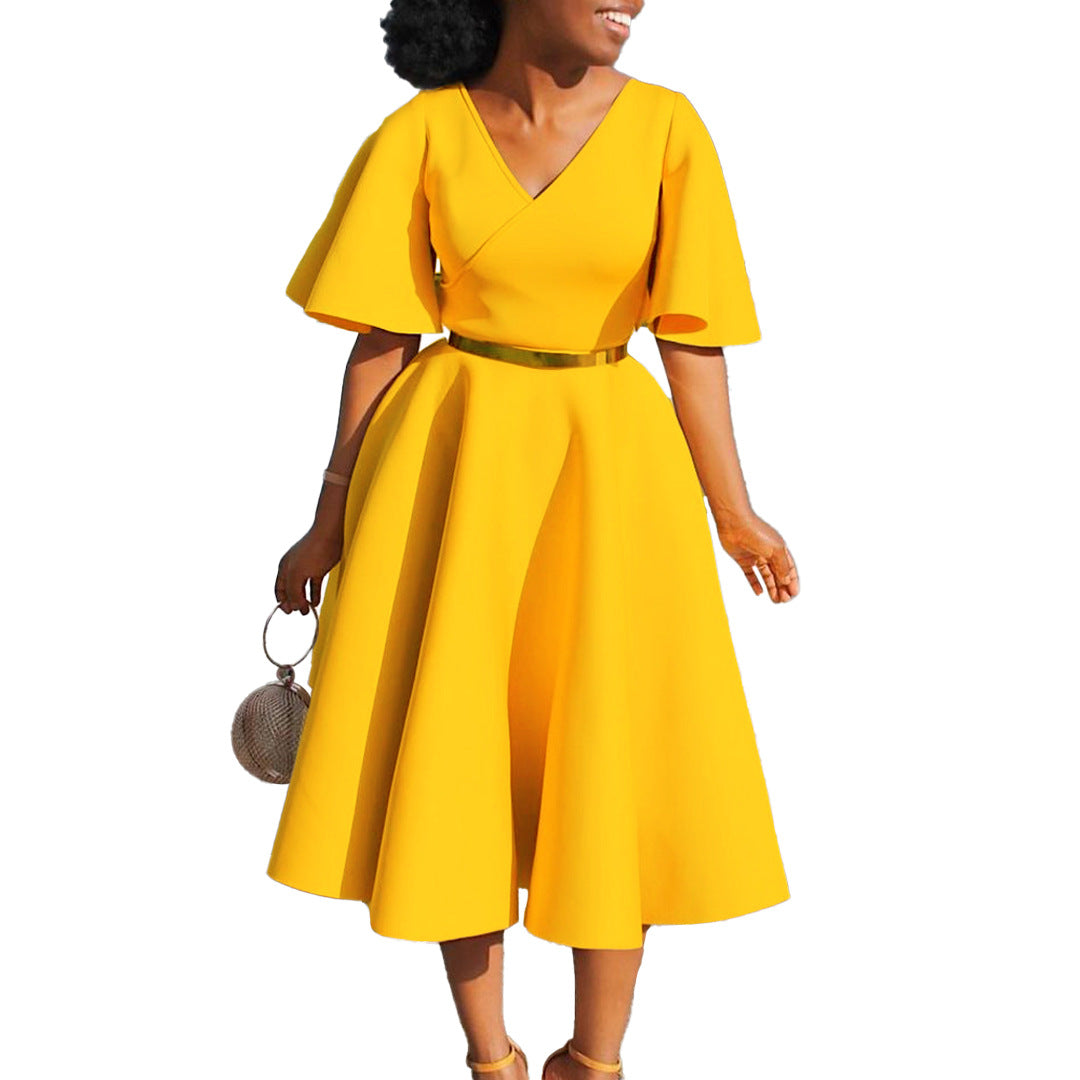 Grace V-Neck Elegant Dress