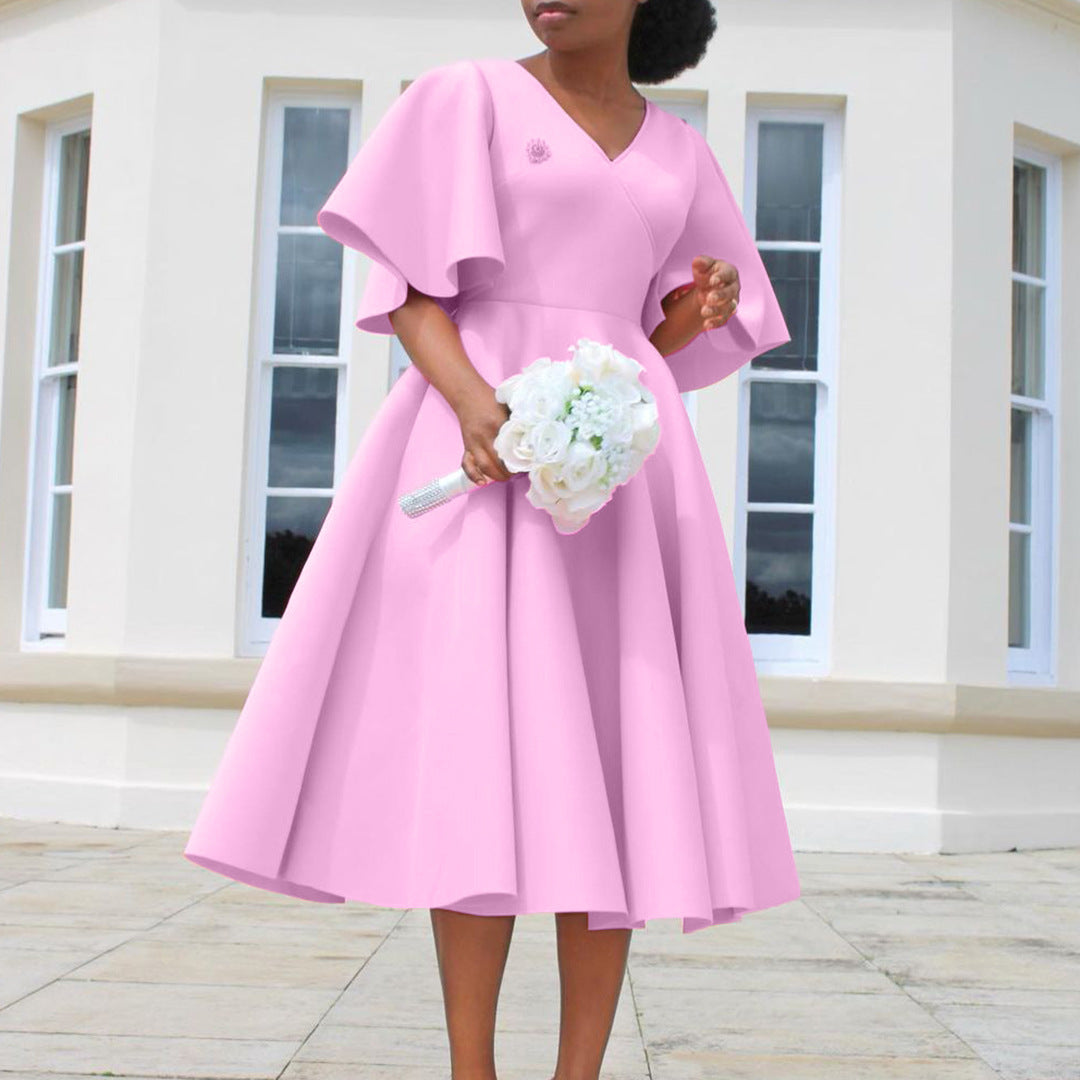 Grace V-Neck Elegant Dress
