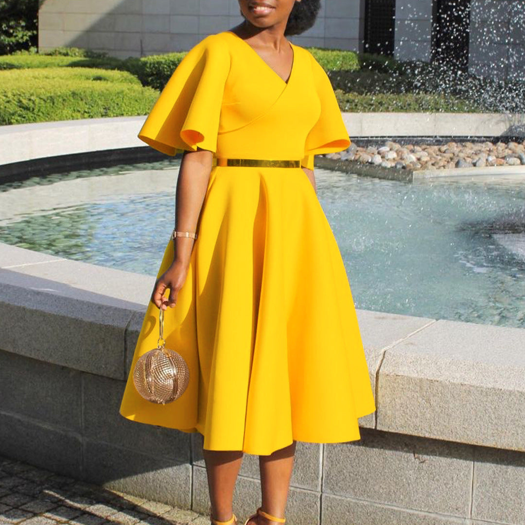 Grace V-Neck Elegant Dress