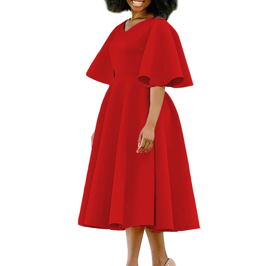 Grace V-Neck Elegant Dress