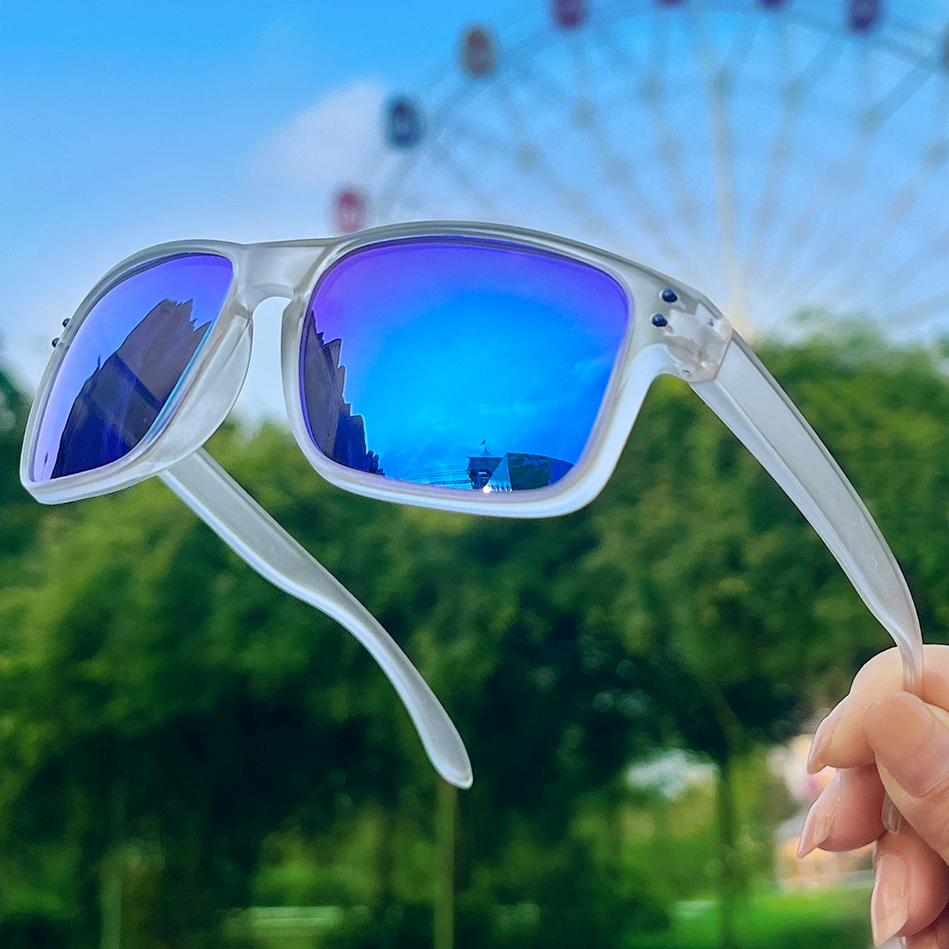 Luxury Square Vintage Polarized Cycling Sunglasses Men Women Fashion Travel Driving Fishing Sun Glasses Male Eyewear UV400