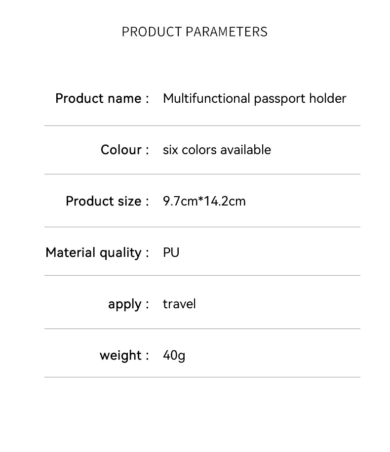 Stylish Travel Passport Cover, Multi-Card Slot for Tickets & Bank Cards, Lightweight Scratch-Resistant PU Material