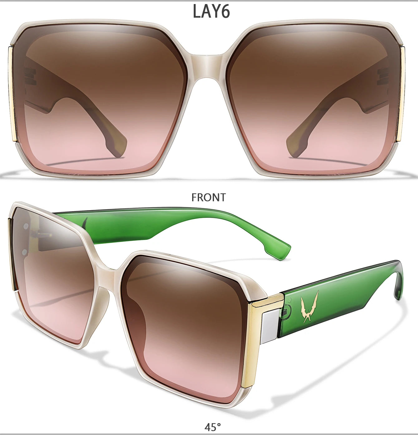 Luxury Vacation Sunglasses for Women and Men Trendy Street Square Shades with UV protection for Outdoor Hiking, Cycling Travel