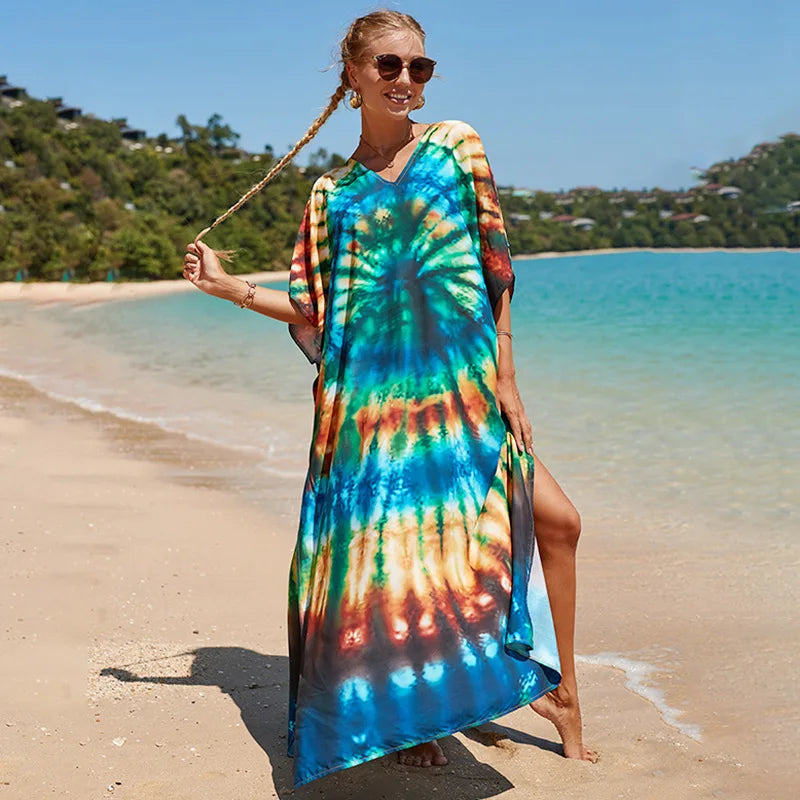 Gisy Luxury Beach Kaftan-Elegant Resort Cover-Up