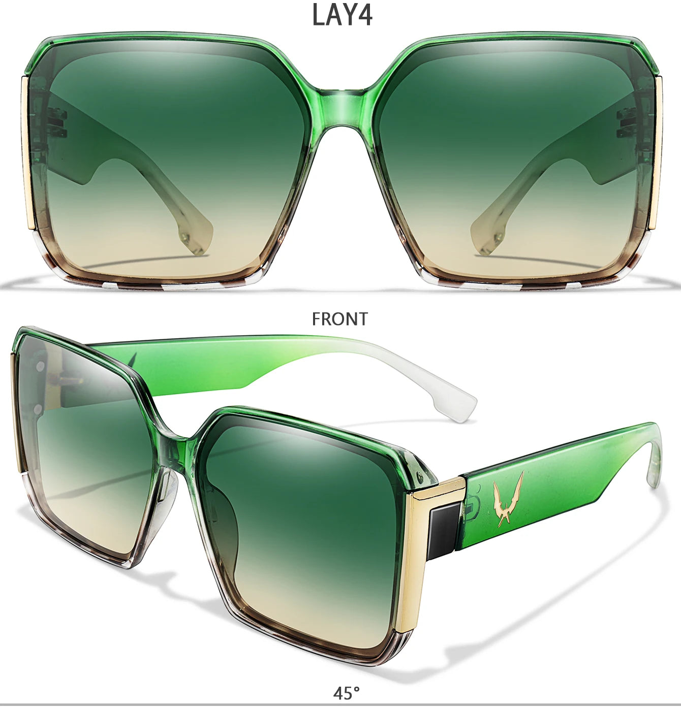 Luxury Vacation Sunglasses for Women and Men Trendy Street Square Shades with UV protection for Outdoor Hiking, Cycling Travel