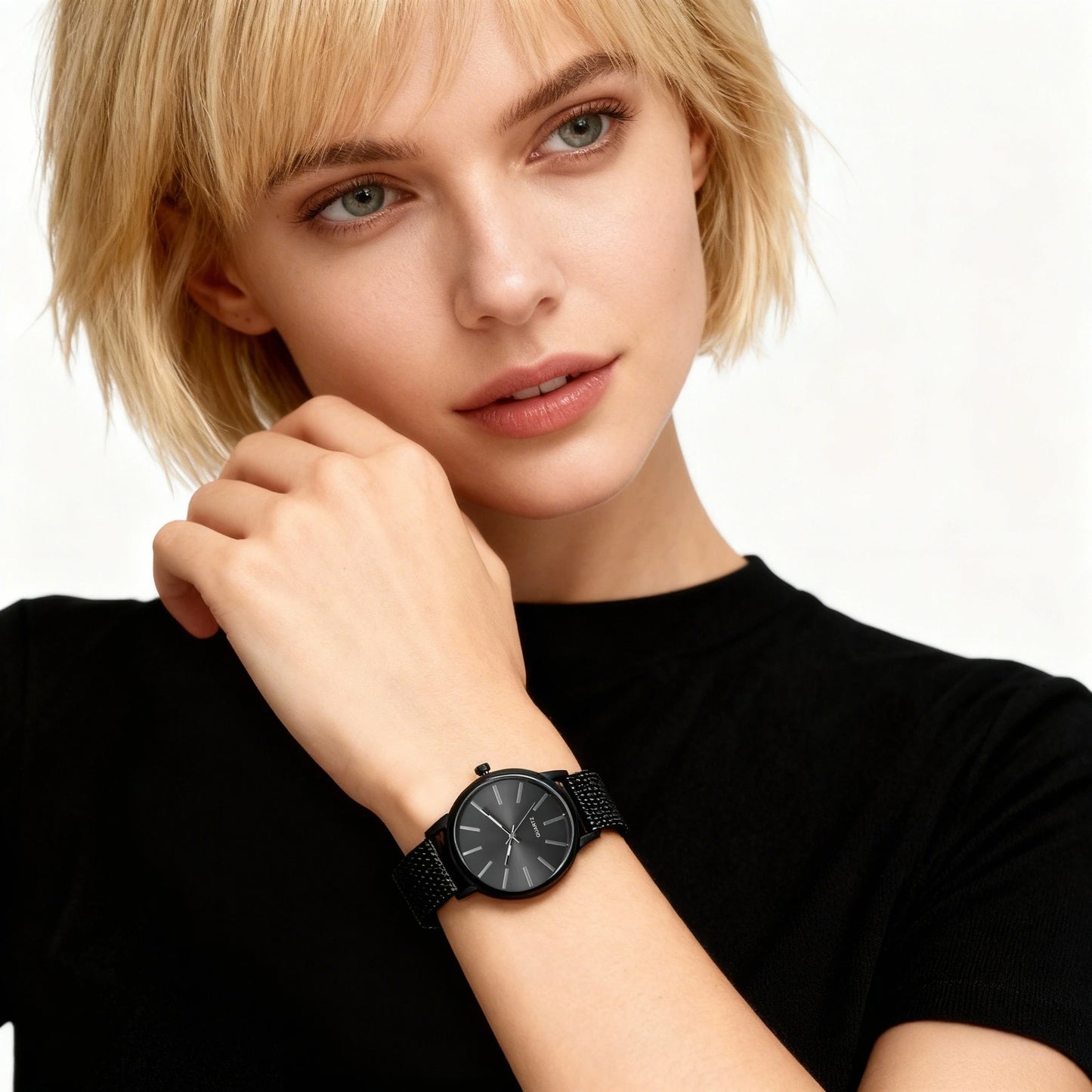 Luxury Women Watches 2025 New Stylish Silver Minimalist Business Ladies Quartz Watch Breathable Leather Steel Clock Reloj Mujer