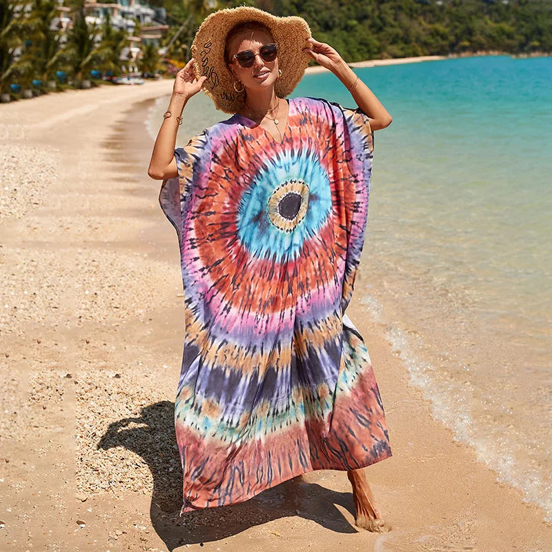 Gisy Luxury Beach Kaftan-Elegant Resort Cover-Up