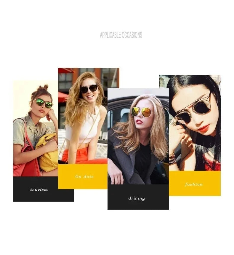 Luxury Sunglasses for Women Brand Design Full Star Sun Glasses Female Mirror Retro Square Ladies Eyewear UV400 Driving Shopping