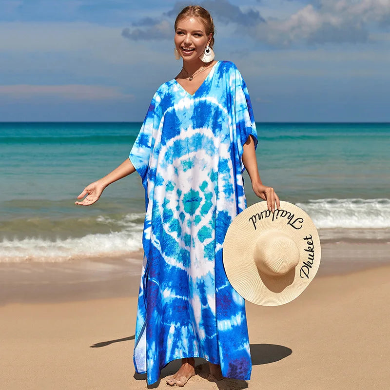 Gisy Luxury Beach Kaftan-Elegant Resort Cover-Up