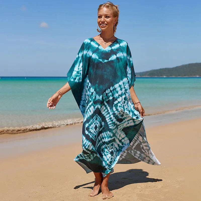 Gisy Luxury Beach Kaftan-Elegant Resort Cover-Up