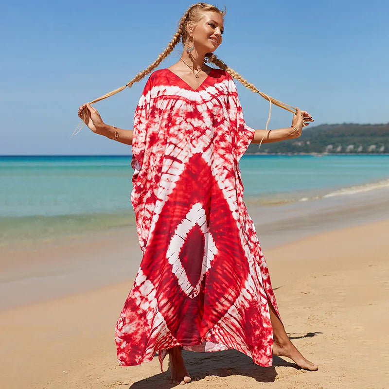 Gisy Luxury Beach Kaftan-Elegant Resort Cover-Up
