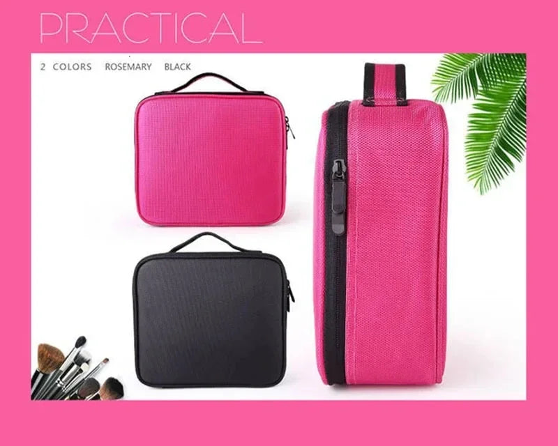 New Makeup Bag for Women Travel Waterproof Necessary Beauty Brush Embroidery Tool Storage Cosmetic Case Professional Makeup Box