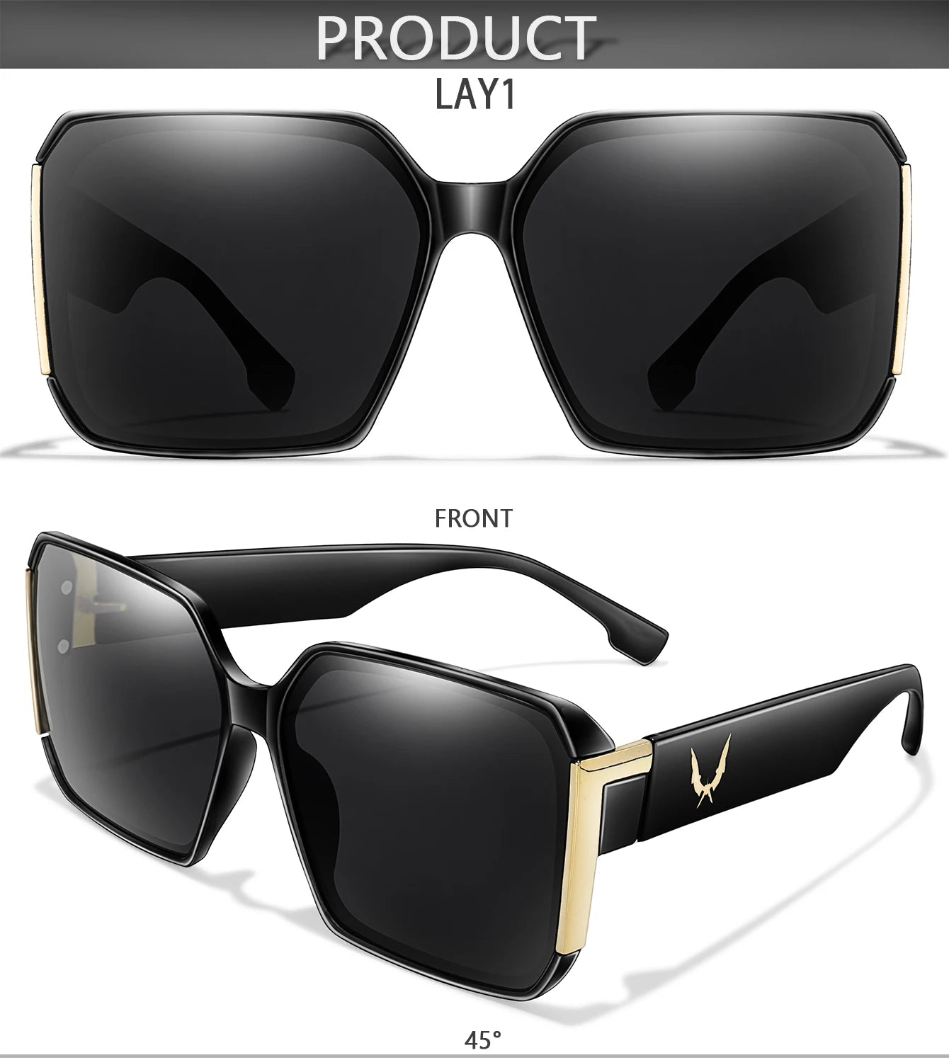 Luxury Vacation Sunglasses for Women and Men Trendy Street Square Shades with UV protection for Outdoor Hiking, Cycling Travel