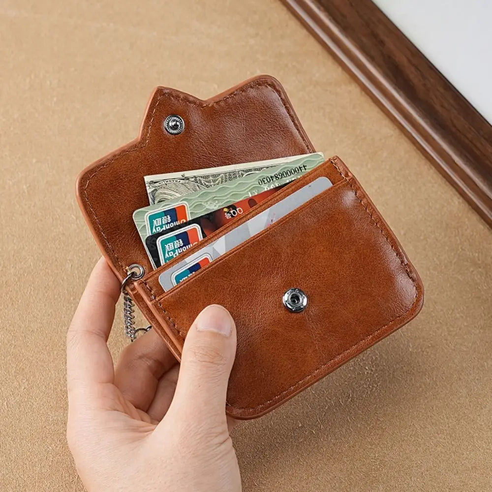 Women Lightweight PULeather Card Holder Cute Heart Shaped Small Wallet Multi-card Anti-magnetic Card Holder Travel Cash Coin Bag