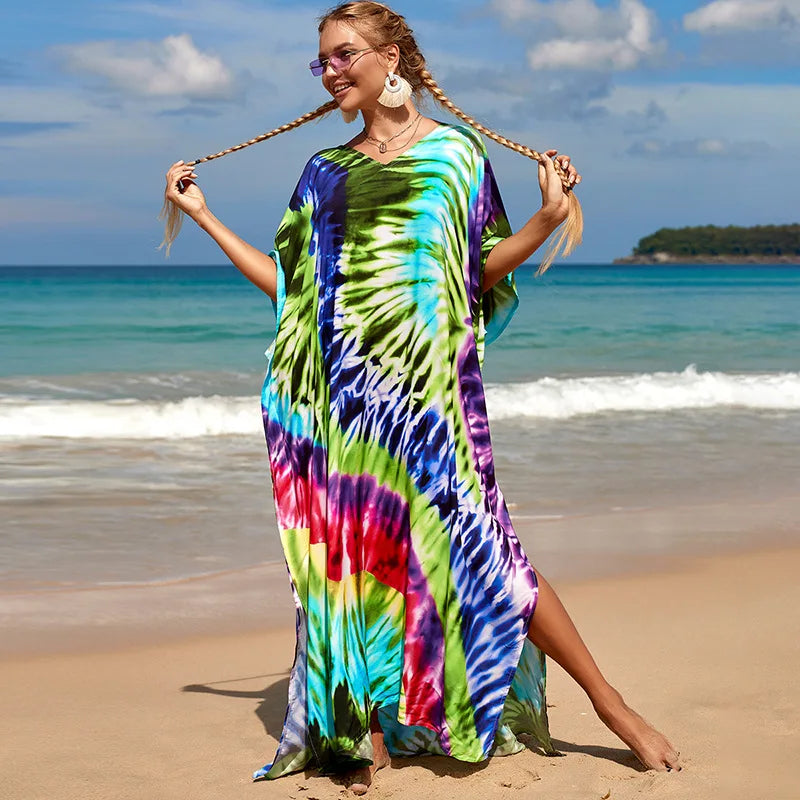 Gisy Luxury Beach Kaftan-Elegant Resort Cover-Up