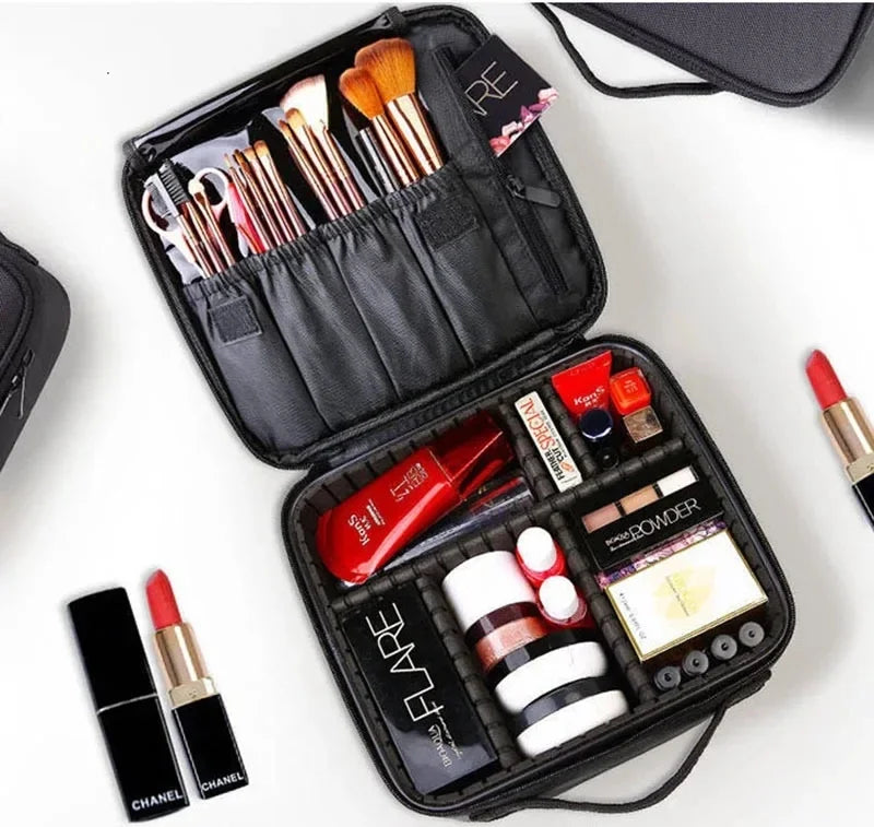 New Makeup Bag for Women Travel Waterproof Necessary Beauty Brush Embroidery Tool Storage Cosmetic Case Professional Makeup Box