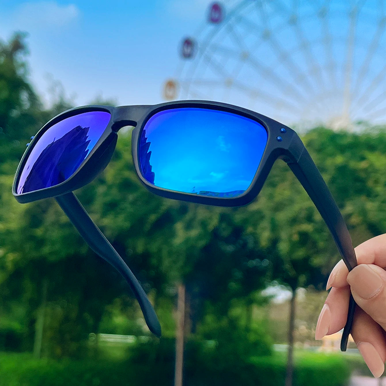 Luxury Square Vintage Polarized Cycling Sunglasses Men Women Fashion Travel Driving Fishing Sun Glasses Male Eyewear UV400