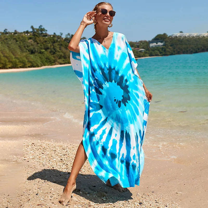 Gisy Luxury Beach Kaftan-Elegant Resort Cover-Up