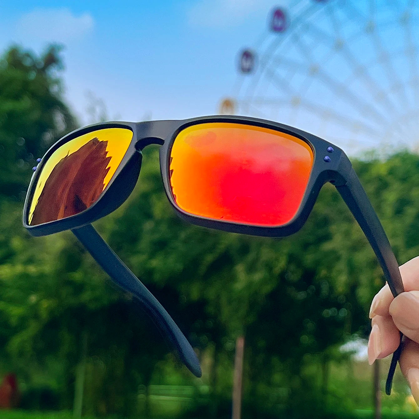 Luxury Square Vintage Polarized Cycling Sunglasses Men Women Fashion Travel Driving Fishing Sun Glasses Male Eyewear UV400