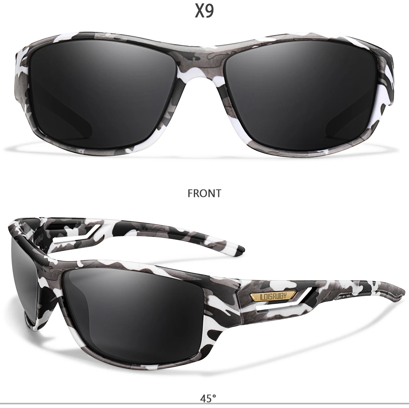 Luxury Square Vintage Polarized Cycling Sunglasses Men Women Fashion Travel Driving Fishing Sun Glasses Male Eyewear UV400