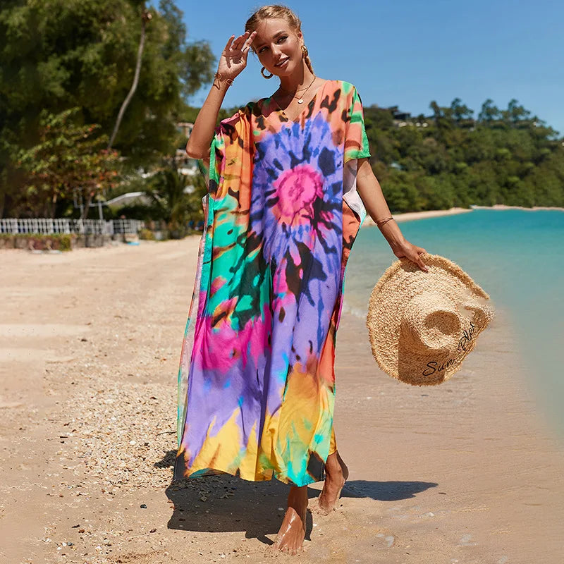 Gisy Luxury Beach Kaftan-Elegant Resort Cover-Up