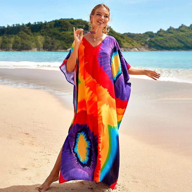 Gisy Luxury Beach Kaftan-Elegant Resort Cover-Up