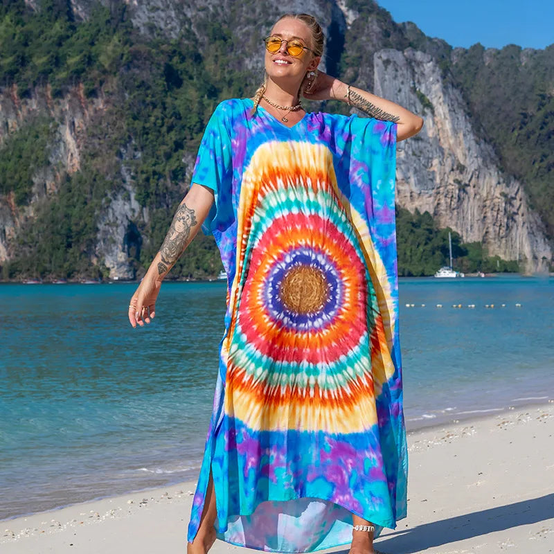 Gisy Luxury Beach Kaftan-Elegant Resort Cover-Up