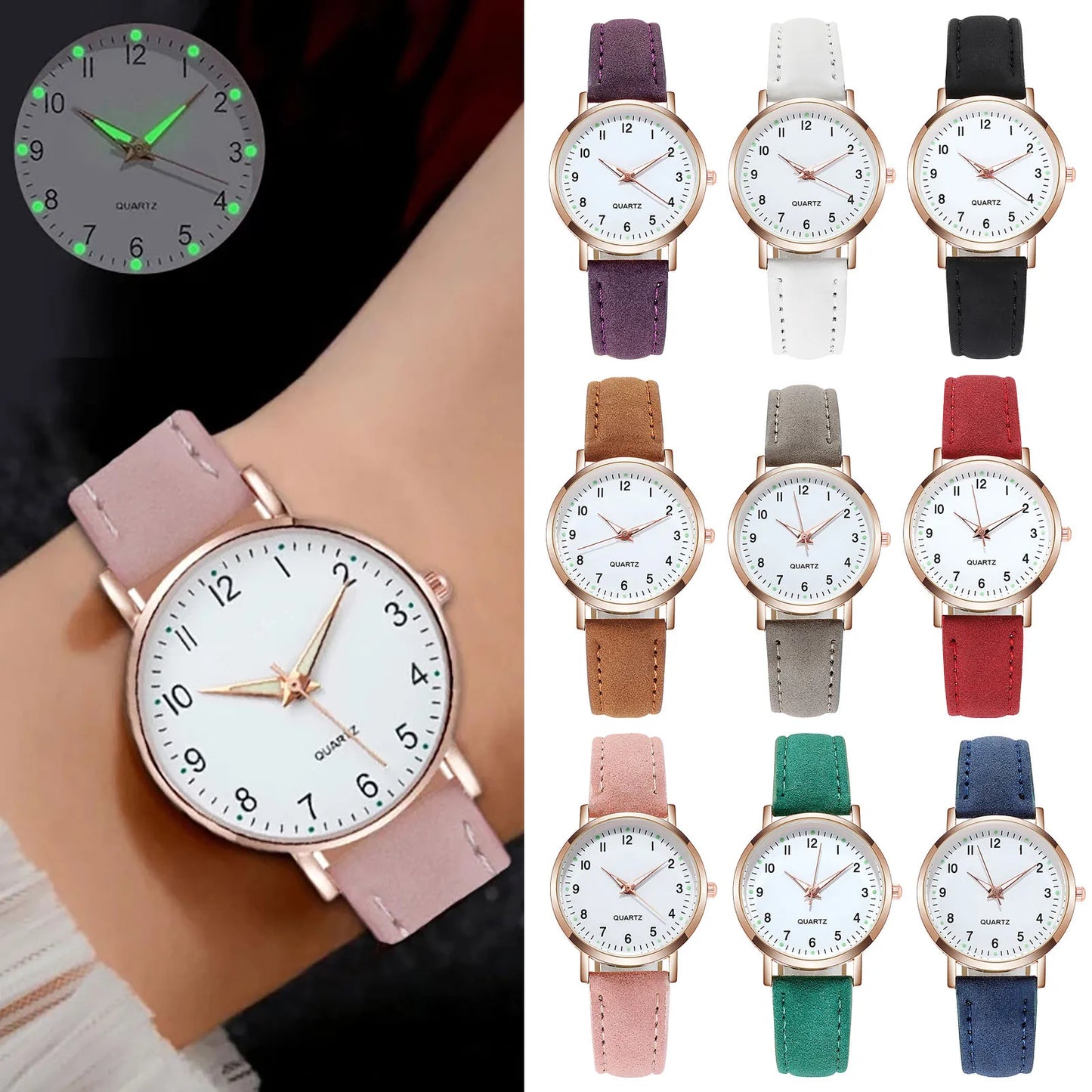 Luxury Watches For Women Diamond-Studded Female Women's Luminous Night Glowing Quartz Watch Birthday Valentine's Day Gifts