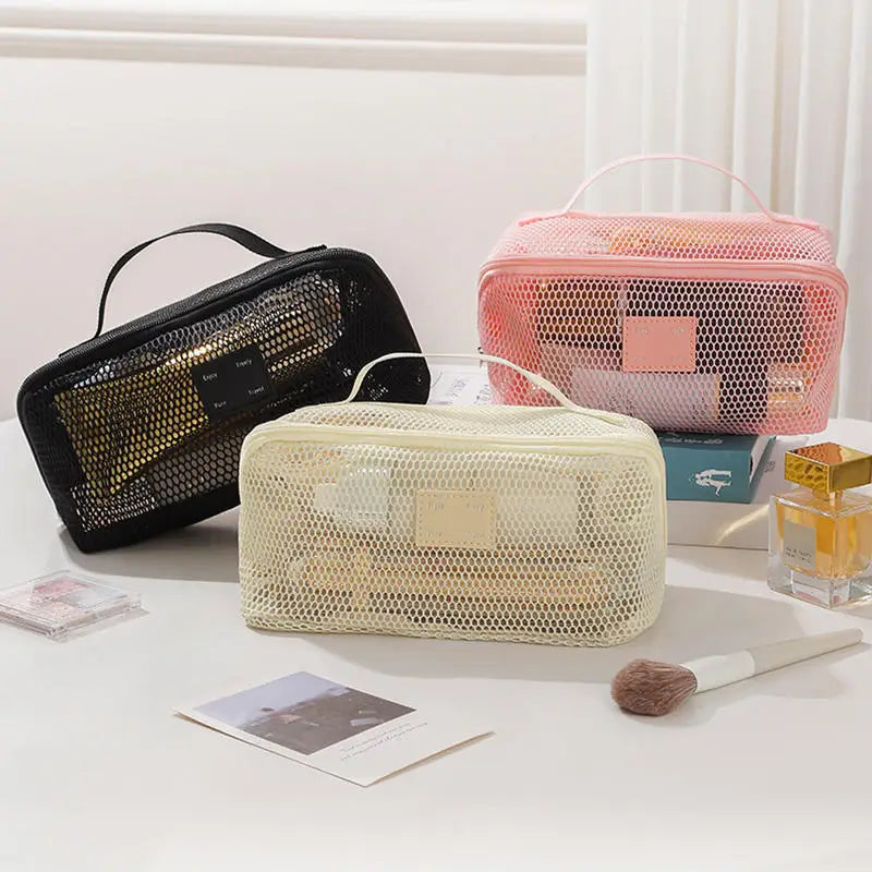 Makeup Organizer Female Toiletry Kit Bag Make Up Case Storage Pouch Vanity Storage, Cosmetic Bag, Organizer Bag For Travel Zip