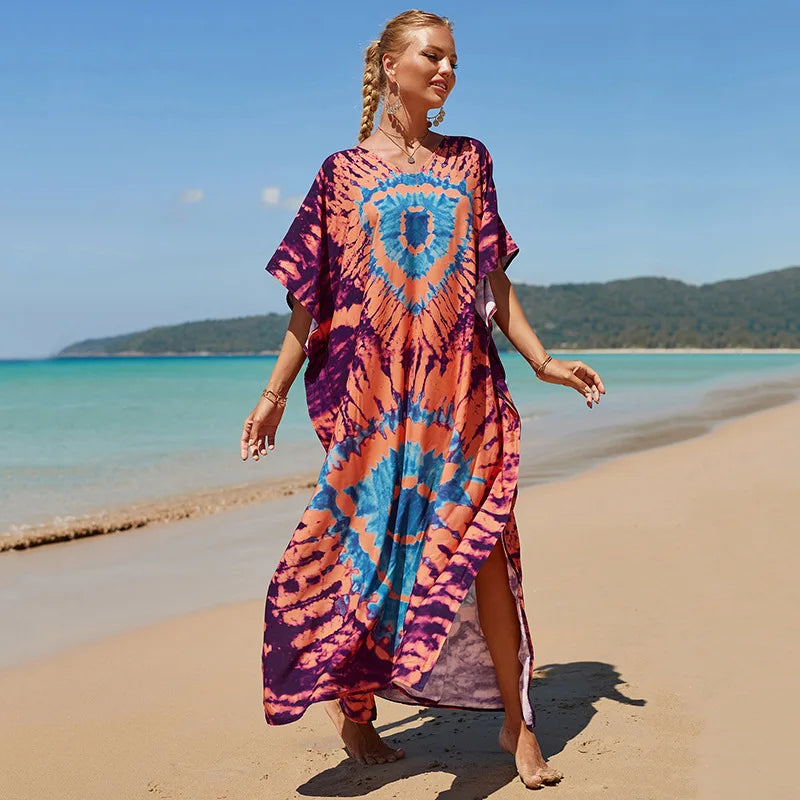 Gisy Luxury Beach Kaftan-Elegant Resort Cover-Up