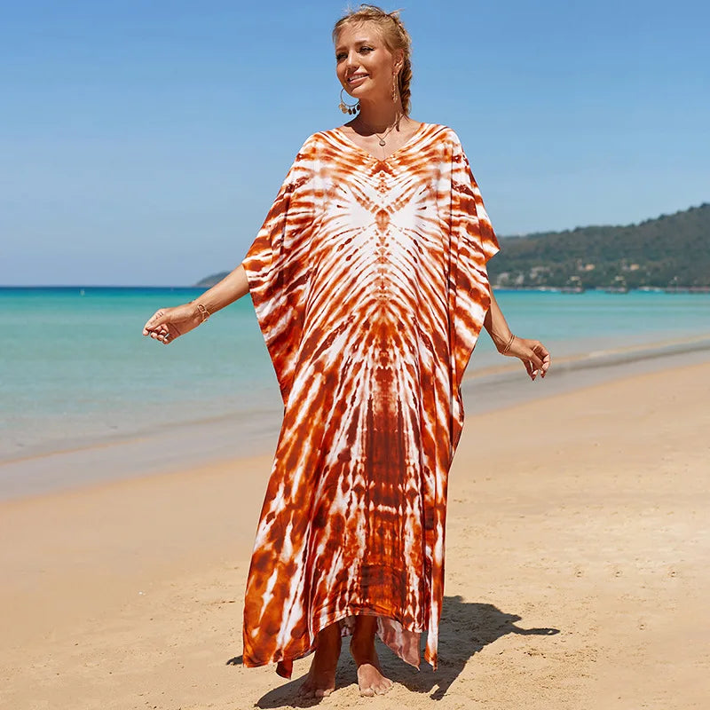 Gisy Luxury Beach Kaftan-Elegant Resort Cover-Up